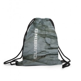 Рюкзак-мешок 3D с принтом Climbing в Белгороде, 100% полиэстер | плотность ткани — 200 г/м2, размер — 35 х 45 см; лямки — толстые шнурки, застежка на шнуровке, без карманов и подкладки | 