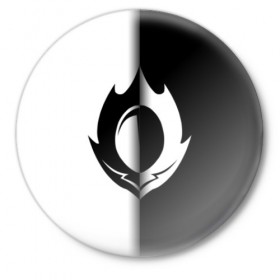 Значок с принтом Code Geass ( Black-White). в Белгороде,  металл | круглая форма, металлическая застежка в виде булавки | аниме | знак гиаса | код гиас | силуэт | эмблема