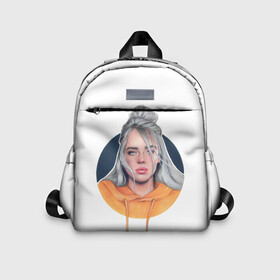 Детский рюкзак 3D с принтом Billie Eilish art 1 в Белгороде, 100% полиэстер | лямки с регулируемой длиной, сверху петелька, чтобы рюкзак можно было повесить на вешалку. Основное отделение закрывается на молнию, как и внешний карман. Внутри дополнительный карман. По бокам два дополнительных кармашка | art | billie | billie eilish | eilish | music | pop | trend | арт | билли айлиш | музыка | тренд