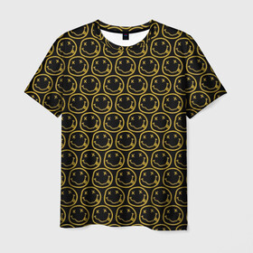 Мужская футболка 3D с принтом NIRVANA в Белгороде, 100% полиэфир | прямой крой, круглый вырез горловины, длина до линии бедер | Тематика изображения на принте: music | nirvana | rip smile | rock | smile | группа | курт кобейн | музыка | нирвана | рок | смайл