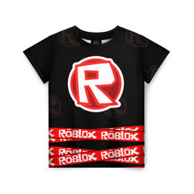 Детская футболка 3D с принтом Roblox 2 в Белгороде, 100% гипоаллергенный полиэфир | прямой крой, круглый вырез горловины, длина до линии бедер, чуть спущенное плечо, ткань немного тянется | game | minecraft | roblox | игра | майнкрафт | роблокс