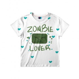 Детская футболка 3D с принтом Zombie Lover в Белгороде, 100% гипоаллергенный полиэфир | прямой крой, круглый вырез горловины, длина до линии бедер, чуть спущенное плечо, ткань немного тянется | funny | mine | minecraft | mods | noob | pro | skins | story | vs | zombie | инди | конструктор | майнкрафт | моды | нуб | скин | скрипер | шахта