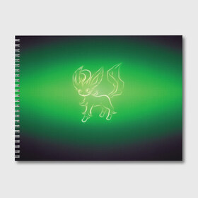 Альбом для рисования с принтом Green Fox в Белгороде, 100% бумага
 | матовая бумага, плотность 200 мг. | Тематика изображения на принте: detective pikachu | pikachu | pokeball | pokemon | детектив пикачу | пикачу | покебол | покемон