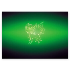 Поздравительная открытка с принтом Green Fox в Белгороде, 100% бумага | плотность бумаги 280 г/м2, матовая, на обратной стороне линовка и место для марки
 | detective pikachu | pikachu | pokeball | pokemon | детектив пикачу | пикачу | покебол | покемон