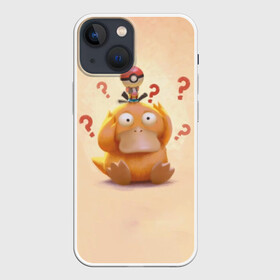 Чехол для iPhone 13 mini с принтом Псайдак в Белгороде,  |  | Тематика изображения на принте: detective pikachu | pikachu | pokeball | pokemon | psyduck | детектив пикачу | пикачу | покебол | покемон | псайдак