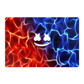 Магнитный плакат 3Х2 с принтом Marshmello Thunder в Белгороде, Полимерный материал с магнитным слоем | 6 деталей размером 9*9 см | christopher comstock | dj | marshmello | music | диджей | клубная музыка | клубняк | крис комсток | логотип | маршмеллоу | музыка