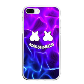 Чехол для iPhone 7Plus/8 Plus матовый с принтом Marshmello THUNDER в Белгороде, Силикон | Область печати: задняя сторона чехла, без боковых панелей | christopher comstock | dj | marshmello | music | диджей | клубная музыка | клубняк | крис комсток | логотип | маршмеллоу | музыка