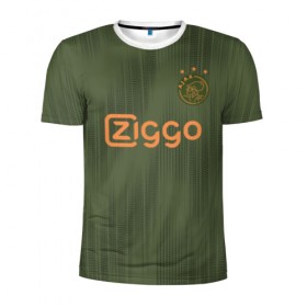 Мужская футболка 3D спортивная с принтом Ajax away 19-20 в Белгороде, 100% полиэстер с улучшенными характеристиками | приталенный силуэт, круглая горловина, широкие плечи, сужается к линии бедра | ajax | champions | holland | league | nederlands | аякс | голландия | лига чемпионов