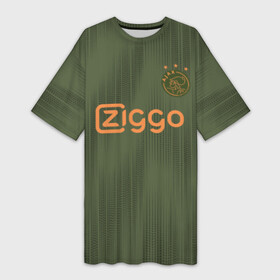 Платье-футболка 3D с принтом Ajax away 19 20 в Белгороде,  |  | ajax | champions | holland | league | nederlands | аякс | голландия | лига чемпионов