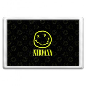 Магнит 45*70 с принтом Nirvana 1 в Белгороде, Пластик | Размер: 78*52 мм; Размер печати: 70*45 | cobain | kurt | kurt cobain | nirvana | rock | smile | гитара | кобейн | курт | курт кобейн | нирвана | рок