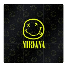 Магнитный плакат 3Х3 с принтом Nirvana 1 в Белгороде, Полимерный материал с магнитным слоем | 9 деталей размером 9*9 см | Тематика изображения на принте: cobain | kurt | kurt cobain | nirvana | rock | smile | гитара | кобейн | курт | курт кобейн | нирвана | рок