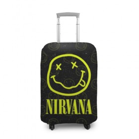 Чехол для чемодана 3D с принтом Nirvana 1 в Белгороде, 86% полиэфир, 14% спандекс | двустороннее нанесение принта, прорези для ручек и колес | cobain | kurt | kurt cobain | nirvana | rock | smile | гитара | кобейн | курт | курт кобейн | нирвана | рок