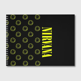 Альбом для рисования с принтом Nirvana 2 в Белгороде, 100% бумага
 | матовая бумага, плотность 200 мг. | cobain | kurt | kurt cobain | nirvana | rock | smile | гитара | кобейн | курт | курт кобейн | нирвана | рок