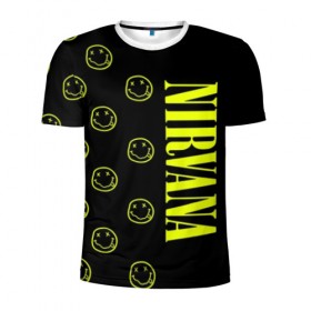 Мужская футболка 3D спортивная с принтом Nirvana 2 в Белгороде, 100% полиэстер с улучшенными характеристиками | приталенный силуэт, круглая горловина, широкие плечи, сужается к линии бедра | cobain | kurt | kurt cobain | nirvana | rock | smile | гитара | кобейн | курт | курт кобейн | нирвана | рок