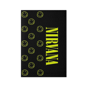 Обложка для паспорта матовая кожа с принтом Nirvana 2 в Белгороде, натуральная матовая кожа | размер 19,3 х 13,7 см; прозрачные пластиковые крепления | cobain | kurt | kurt cobain | nirvana | rock | smile | гитара | кобейн | курт | курт кобейн | нирвана | рок