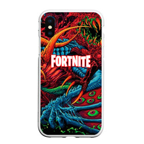 Чехол для iPhone XS Max матовый с принтом FORTNITE HYPERBEAST в Белгороде, Силикон | Область печати: задняя сторона чехла, без боковых панелей | battle royale | fortnite | fortnite battle royale | futuresynth | game | outrun | retrowave | synth | synthwave | игры | ретровейв | синтвейв | фортнайт