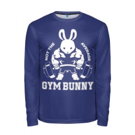 Мужской лонгслив 3D с принтом GYM BUNNY в Белгороде, 100% полиэстер | длинные рукава, круглый вырез горловины, полуприлегающий силуэт | bodybuilding | diet | exercise | fitness | gym | heath | motivation | muscle | phil | training | workout | бодибилдинг | мотивация | спорт | трансформация | фитнес | эстетичный