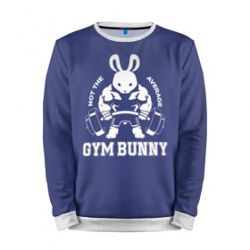 Мужской свитшот 3D с принтом GYM BUNNY в Белгороде, 100% полиэстер с мягким внутренним слоем | круглый вырез горловины, мягкая резинка на манжетах и поясе, свободная посадка по фигуре | bodybuilding | diet | exercise | fitness | gym | heath | motivation | muscle | phil | training | workout | бодибилдинг | мотивация | спорт | трансформация | фитнес | эстетичный