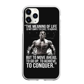 Чехол для iPhone 11 Pro Max матовый с принтом The Meaning Of Life в Белгороде, Силикон |  | bodybuilding | diet | exercise | fitness | gym | heath | motivation | muscle | phil | training | workout | бодибилдинг | мотивация | спорт | трансформация | фитнес | эстетичный