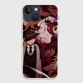 Чехол для iPhone 13 mini с принтом danganronpa perso в Белгороде,  |  | anime | bear | black  white | danganronpa | danganronpa monokid | kurokuma | monokuma | monotaro | rabbit | school | shirokuma | аниме | главарь | монокума | персонажи | чёрно белый | школа