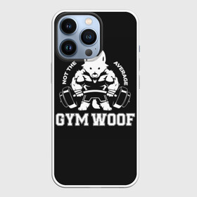 Чехол для iPhone 13 Pro с принтом GYM WOOF в Белгороде,  |  | bodybuilding | diet | exercise | fitness | gym | heath | motivation | muscle | phil | training | workout | бодибилдинг | мотивация | спорт | трансформация | фитнес | эстетичный