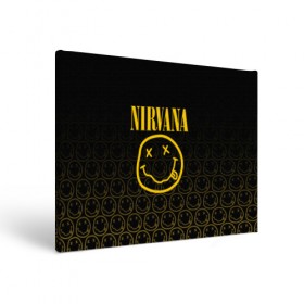 Холст прямоугольный с принтом NIRVANA в Белгороде, 100% ПВХ |  | music | nirvana | rip smile | rock | smile | группа | курт кобейн | музыка | нирвана | рок | смайл