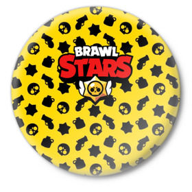 Значок с принтом BRAWL STARS в Белгороде,  металл | круглая форма, металлическая застежка в виде булавки | android | brawl stars | games | mobile game | stars | игры | мобильные игры