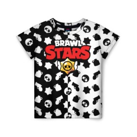 Детская футболка 3D с принтом BRAWL STARS в Белгороде, 100% гипоаллергенный полиэфир | прямой крой, круглый вырез горловины, длина до линии бедер, чуть спущенное плечо, ткань немного тянется | android | brawl stars | games | mobile game | stars | игры | мобильные игры