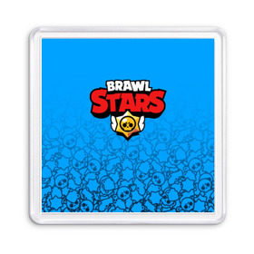 Магнит 55*55 с принтом BRAWL STARS в Белгороде, Пластик | Размер: 65*65 мм; Размер печати: 55*55 мм | android | brawl stars | games | mobile game | stars | игры | мобильные игры