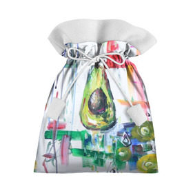 Подарочный 3D мешок с принтом Авокадо авангард в Белгороде, 100% полиэстер | Размер: 29*39 см | Тематика изображения на принте: авокадо | веган | девушкам | здоровое питание | здоровье | люблю авокадо | овощи | пп | стильно | сыроед | фрукты