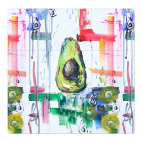 Магнитный плакат 3Х3 с принтом Авокадо авангард в Белгороде, Полимерный материал с магнитным слоем | 9 деталей размером 9*9 см | Тематика изображения на принте: авокадо | веган | девушкам | здоровое питание | здоровье | люблю авокадо | овощи | пп | стильно | сыроед | фрукты