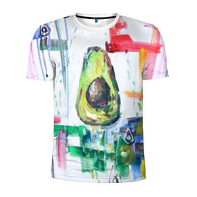 Мужская футболка 3D спортивная с принтом Авокадо авангард в Белгороде, 100% полиэстер с улучшенными характеристиками | приталенный силуэт, круглая горловина, широкие плечи, сужается к линии бедра | авокадо | веган | девушкам | здоровое питание | здоровье | люблю авокадо | овощи | пп | стильно | сыроед | фрукты