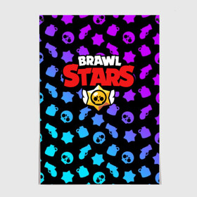 Постер с принтом BRAWL STARS в Белгороде, 100% бумага
 | бумага, плотность 150 мг. Матовая, но за счет высокого коэффициента гладкости имеет небольшой блеск и дает на свету блики, но в отличии от глянцевой бумаги не покрыта лаком | 8 bit | 8 бит | bibi | brawl stars | crow | el brown | leon | leon shark | max | mr.p | sally leon | shark | stars | virus | werewolf | акула | биби | вирус | ворон | леон | оборотень | пингвин