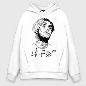 Мужское худи Oversize хлопок с принтом Lil Peep в Белгороде, френч-терри — 70% хлопок, 30% полиэстер. Мягкий теплый начес внутри —100% хлопок | боковые карманы, эластичные манжеты и нижняя кромка, капюшон на магнитной кнопке | crybaby | gustav elijah ahr | hellboy | lil peep | lilpeep | peep | rap | густав элайджа ар | лил пип | рэп | хип хоп | эмо рэп