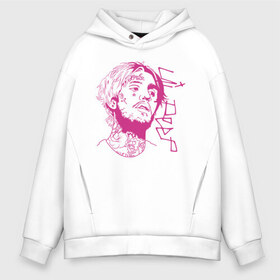 Мужское худи Oversize хлопок с принтом Lil Peep в Белгороде, френч-терри — 70% хлопок, 30% полиэстер. Мягкий теплый начес внутри —100% хлопок | боковые карманы, эластичные манжеты и нижняя кромка, капюшон на магнитной кнопке | crybaby | gustav elijah ahr | hellboy | lil peep | lilpeep | peep | rap | густав элайджа ар | лил пип | рэп | хип хоп | эмо рэп