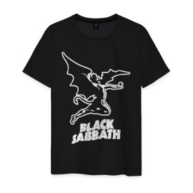 Мужская футболка хлопок с принтом Black Sabbath в Белгороде, 100% хлопок | прямой крой, круглый вырез горловины, длина до линии бедер, слегка спущенное плечо. | black sabbath | hard rock | heavy metal | блэк сабат | группы | метал | музыка | оззи осборн | рок | хард рок | хэви метал