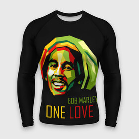 Мужской рашгард 3D с принтом Боб Марли в Белгороде,  |  | bob marley | one love | боб марли