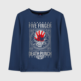 Детский лонгслив хлопок с принтом Five Finger Death Punch в Белгороде, 100% хлопок | круглый вырез горловины, полуприлегающий силуэт, длина до линии бедер | Тематика изображения на принте: 5fdp | ffdp | five finger death punch | metal | альтернатива | группы | метал | музыка | хеви метал