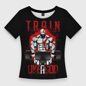 Женская футболка 3D Slim с принтом TRAIN в Белгороде,  |  | bodybuilding | diet | exercise | fitness | gym | heath | motivation | muscle | phil | training | workout | бодибилдинг | мотивация | спорт | трансформация | фитнес | эстетичный