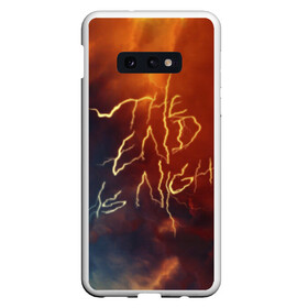 Чехол для Samsung S10E с принтом The end is night в Белгороде, Силикон | Область печати: задняя сторона чехла, без боковых панелей | evil | good | good omens | азирафель | ангел | благие намерения | гуд оменс | демон | добро | зло | кроули