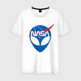 Мужская футболка хлопок с принтом Nasa в Белгороде, 100% хлопок | прямой крой, круглый вырез горловины, длина до линии бедер, слегка спущенное плечо. | nasa | space | галактика | земля | илон | инопланетяне | инопланетянин | картинка | картинки | космонавт | космос | луна | маск | мода | надпись | наса | планета | планеты | система | тренды