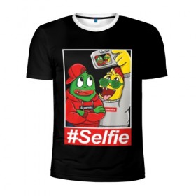 Мужская футболка 3D спортивная с принтом Селфи в Белгороде, 100% полиэстер с улучшенными характеристиками | приталенный силуэт, круглая горловина, широкие плечи, сужается к линии бедра | Тематика изображения на принте: background | black | cap | cool | dude | green | guy | monster | phone | photo | selfie | street | style | yellow | желтый | зеленый | кадр | кепка | красный | креатив | круто | монстр | очки | парень | пацан | прикольный | свитер | селфи | серый 