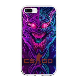 Чехол для iPhone 7Plus/8 Plus матовый с принтом CS GO Hyper Beast в Белгороде, Силикон | Область печати: задняя сторона чехла, без боковых панелей | 2019 | computer game | counter strike | cs | cs go | csgo | dota | dota2 | game | howl | hyperbeast | warning | автомат | вой | го | игрок | компьютерная игра | контр страйк | контра | кс | оружие | турнир