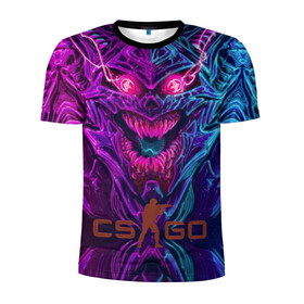 Мужская футболка 3D спортивная с принтом CS GO Hyper Beast в Белгороде, 100% полиэстер с улучшенными характеристиками | приталенный силуэт, круглая горловина, широкие плечи, сужается к линии бедра | Тематика изображения на принте: 2019 | computer game | counter strike | cs | cs go | csgo | dota | dota2 | game | howl | hyperbeast | warning | автомат | вой | го | игрок | компьютерная игра | контр страйк | контра | кс | оружие | турнир