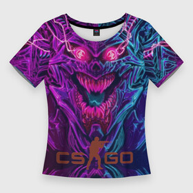 Женская футболка 3D Slim с принтом CS GO Hyper Beast в Белгороде,  |  | 2019 | computer game | counter strike | cs | cs go | csgo | dota | dota2 | game | howl | hyperbeast | warning | автомат | вой | го | игрок | компьютерная игра | контр страйк | контра | кс | оружие | турнир