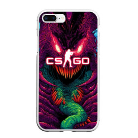 Чехол для iPhone 7Plus/8 Plus матовый с принтом CS GO Hyper Beast в Белгороде, Силикон | Область печати: задняя сторона чехла, без боковых панелей | 2019 | computer game | counter strike | cs | cs go | csgo | dota | dota2 | game | howl | hyperbeast | warning | автомат | вой | го | игрок | компьютерная игра | контр страйк | контра | кс | оружие | турнир