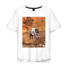 Мужская футболка хлопок Oversize с принтом Основной инстинкт в Белгороде, 100% хлопок | свободный крой, круглый ворот, “спинка” длиннее передней части | 