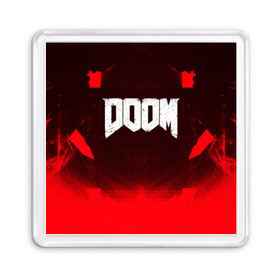 Магнит 55*55 с принтом DOOM в Белгороде, Пластик | Размер: 65*65 мм; Размер печати: 55*55 мм | 