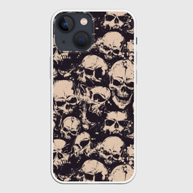 Чехол для iPhone 13 mini с принтом Черепа в Белгороде,  |  | anger | black | cool | cry | gray | grunge | horrible | horror | illustration | look | scary | skull | style | взгляд | гранж | злость | иллюстрация | крик | крутой | серый | стиль | страшный | ужас | ужасный | черепа | черный