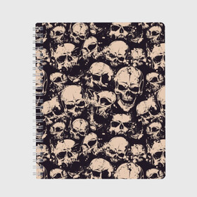Тетрадь с принтом Черепа в Белгороде, 100% бумага | 48 листов, плотность листов — 60 г/м2, плотность картонной обложки — 250 г/м2. Листы скреплены сбоку удобной пружинной спиралью. Уголки страниц и обложки скругленные. Цвет линий — светло-серый
 | anger | black | cool | cry | gray | grunge | horrible | horror | illustration | look | scary | skull | style | взгляд | гранж | злость | иллюстрация | крик | крутой | серый | стиль | страшный | ужас | ужасный | черепа | черный